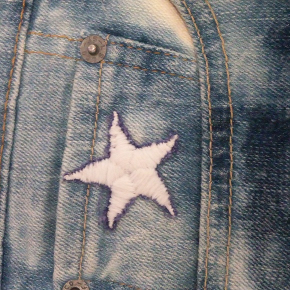 Levi 505 waste American flag shorts custom made. - Picture 6 of 9